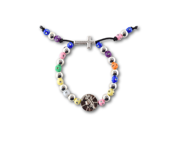PULSERA BOLAS Y CORDON AJUSTABLE MULTICOLOR_2